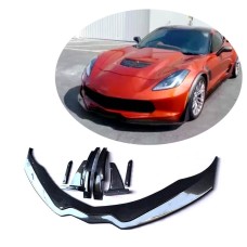 Накладка на передний бампер Lip (2013-2017, Карбон) для Chevrolet Corvette C7