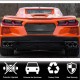 Накладка на крышку багажника Карбон (2019-2022, Карбон) для Chevrolet Corvette C8 2019- гг