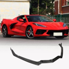 Накладка на передний бампер Lip (2019-2022, Карбон) для Chevrolet Corvette C8 2019- гг