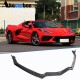 Накладка на передний бампер Lip (2019-2022, Карбон) для Chevrolet Corvette C8 2019- гг