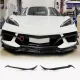 Накладки на передний бампер (2019-2022, Карбон) для Chevrolet Corvette C8 2019- гг