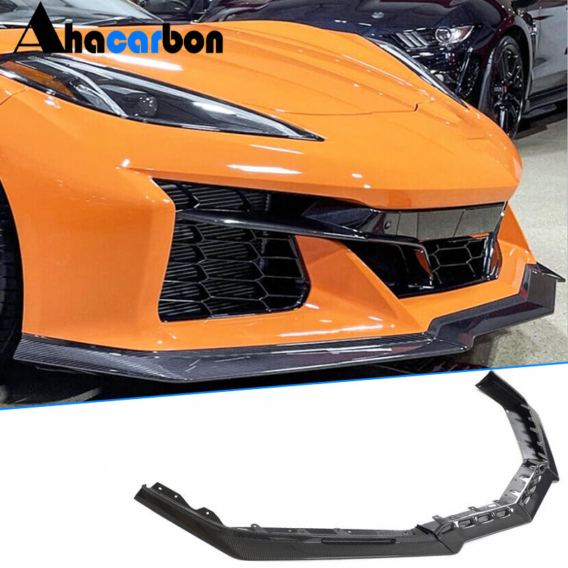 Накладка на передний бампер Lip (для Z06, 2020-2024, Карбон) для Chevrolet Corvette C8 2019- гг