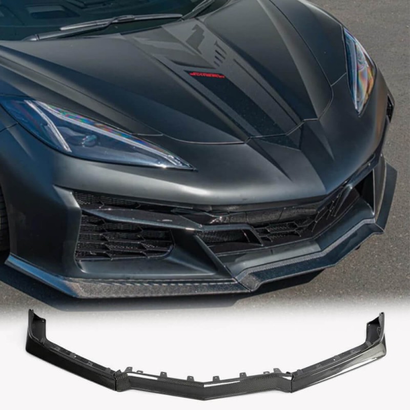 Накладка на передний бампер Lip (для Z06, 2022-2024, Карбон) для Chevrolet Corvette C8 2019- гг