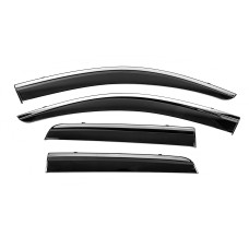 Ветровики с хромом Niken Luxury (4 шт) для Mitsubishi ASX 2010-2023 гг