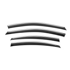 Ветровики с хромом Niken Luxury (4 шт) для Toyota Camry 2024- гг