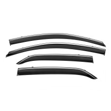 Ветровики с хромом Niken Luxury (4 шт) для Toyota Corolla 2007-2013 гг