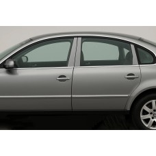 Молдинг дверных стоек (6 шт, нерж.) для Volkswagen Passat B5 1997-2005 гг