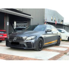 Комплект обвесов с задним диффузором (дизайн Black Mamba C63GT) для Mercedes C-сlass W205 2014-2021 гг