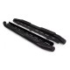 Боковые пороги Amazon Black (2 шт, черные) для Volkswagen Amarok 2022- гг