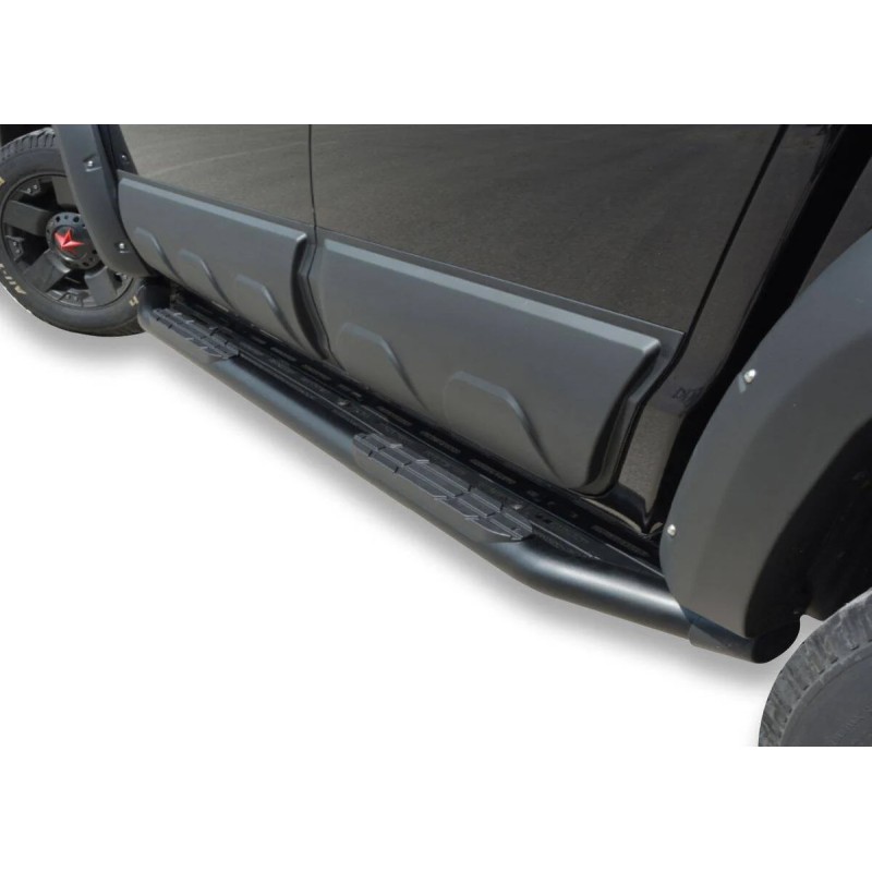 Боковые пороги Amazon Black (2 шт, черные) для Volkswagen Amarok 2022- гг