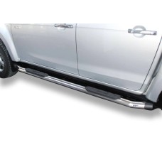 Боковые пороги Amazon Chome (2 шт., нерж) для Volkswagen Amarok 2022- гг