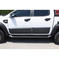 Бокові пороги Dakar V1 без LED (2 шт, метал) для Volkswagen Amarok 2022- рр