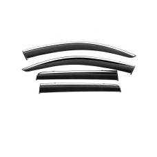 Ветровики с хромом Niken Luxury (4 шт) для Mitsubishi Outlander 2012-2021 гг