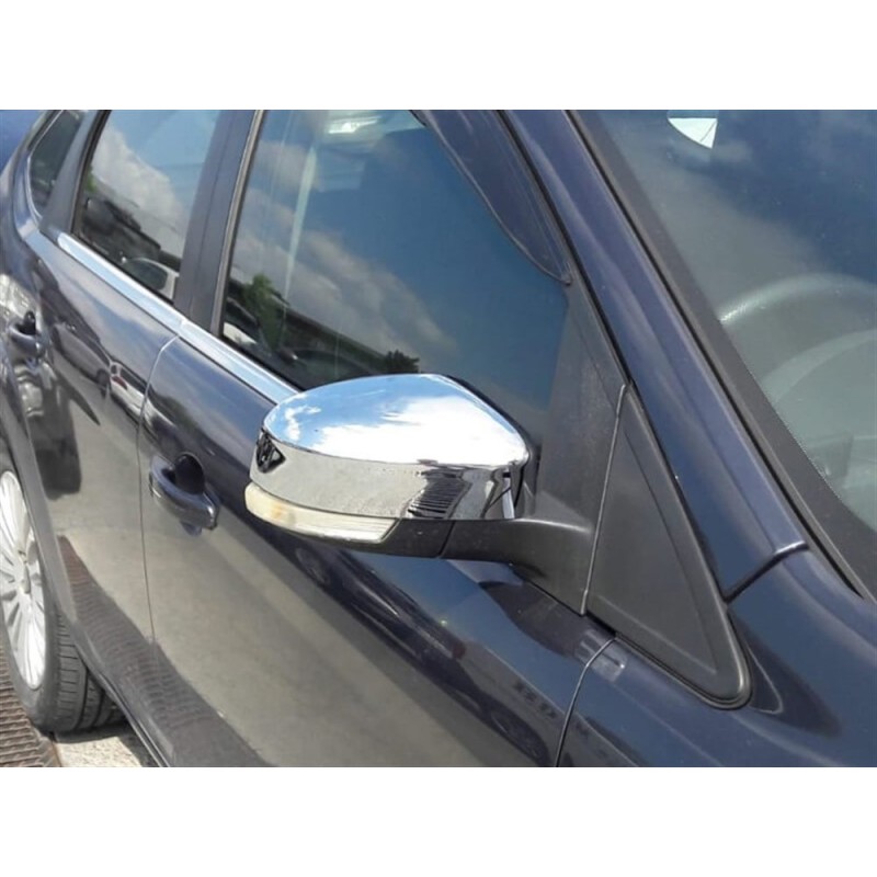 Накладки на зеркала (2 шт, пласт.) для Ford Focus II 2008-2011 гг