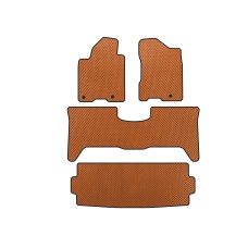 Коврики EVA (3 ряда, 2003-2008, Оранжевый) для Nissan Armada