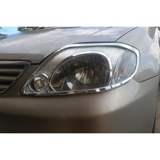 Накладки на фари V1 (2002-2004, 2 шт., пласт) для Toyota Corolla рр