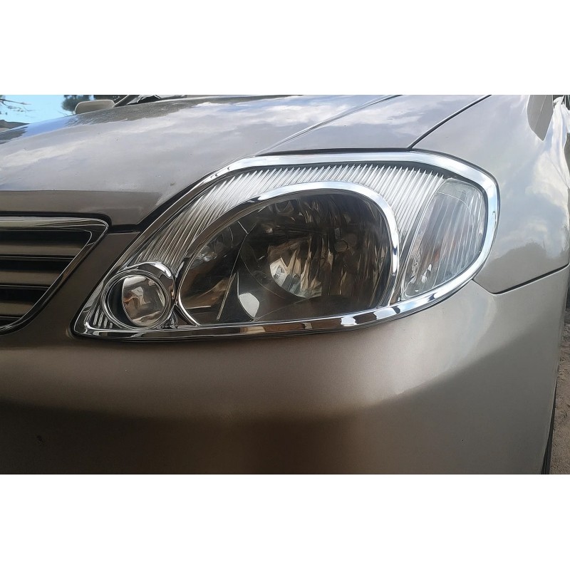 Накладки на фари V1 (2002-2004, 2 шт., пласт) для Toyota Corolla рр