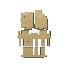 Коврики EVA (3 ряда, Бежевый) для Nissan Pathfinder R52 2012-2021 гг