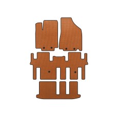 Килимки EVA (3 ряди, Помаранчевий) для Nissan Pathfinder R52 2012-2021 рр