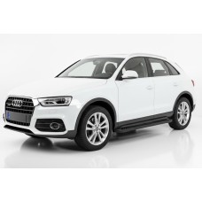 Бокові пороги Allmond Black (2 шт., Алюміній) для Ауди Q3 2011-2019 рр