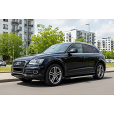 Бокові пороги RedLine V1 (2 шт., Алюміній) для Ауди Q5 2008-2017 рр