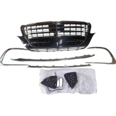 Передняя решетка OEM V1 с хромом и противотуманками (2023-2025, для V-class) для Mercedes Vito/V-class W447 2014- гг
