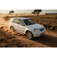 Боковые Подножки Sunrise (2 шт., Алюминий) для Chery Tiggo 1 2005-2016 гг