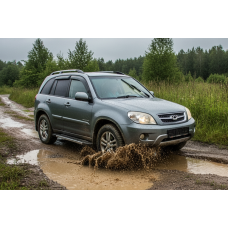 Боковые пороги RedLine V1 (2 шт., алюминий) для Chery Tiggo 1 2005-2016 гг