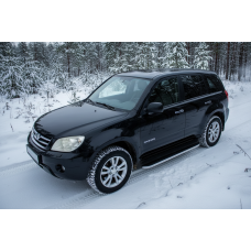 Боковые Подножки Tayga (2 шт., Алюминий) для Chery Tiggo 1 2005-2016 гг