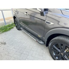 Бокові пороги RedLine V1 (2 шт., Алюміній) 2006-2015 для Chevrolet Captiva рр