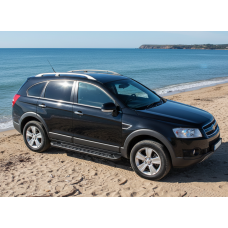 Боковые Подножки RedLine Black (2 шт., Алюминий) 2016-2019 для Chevrolet Captiva