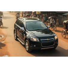 Боковые Подножки Maydos V1 (2 шт., Алюминий и Нержавейка) 2006-2015 для Chevrolet Captiva
