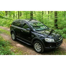 Бокові пороги Bosphorus Black (2 шт., Алюміній) 2016-2019 для Chevrolet Captiva рр