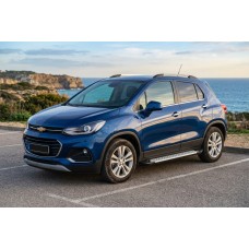 Боковые пороги Allmond Grey (2 шт., алюминий) для Chevrolet Trax 2012-2023 гг