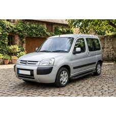 Бокові пороги Allmond Black (2 шт., алюміній) для Citroen Berlingo 1996-2008 рр