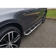 Боковые пороги OEM-V1 (2 шт., алюминий) для Ауди Q3 2011-2019 гг