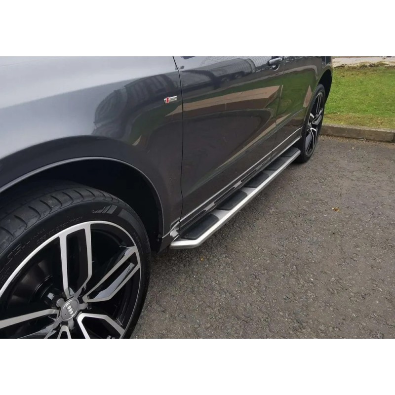 Боковые пороги OEM-V1 (2 шт., алюминий) для Ауди Q3 2011-2019 гг