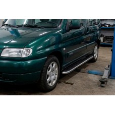 Боковые Подножки Maydos V1 (2 шт., Алюминий и Нержавейка) для Peugeot Partner 1996-2008 гг
