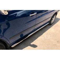 Бічні труби (2 шт., нерж.) d70 для Mercedes Vito W638 1996-2003 рр