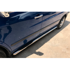 Бічні труби (2 шт., нерж.) d70 для Mercedes Vito W638 1996-2003 рр