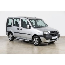 Бокові пороги Allmond Grey (2 шт., алюм.) для Fiat Doblo I 2001-2005 рр