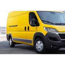 Молдинг дверний (к-т, нерж) Коротка база для Citroen Jumper 2007-2025 рр