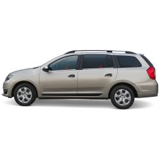 Окантовка вікон (4 шт, нерж) OmsaLine - Італійська нержавійка для Dacia Logan MCV 2013-2020 рр