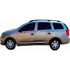 Окантовка вікон (4 шт, нерж) Carmos - Турецька сталь для Renault Logan MCV 2013-2022 рр