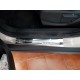 Накладки на пороги OmsaLine (4 шт, нерж) для Ford Courier 2014-2023 рр