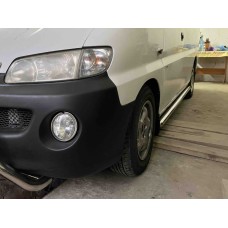 Боковые трубы BB002 (2 шт., нерж.) для Hyundai H200, H1, Starex 1998-2007 гг