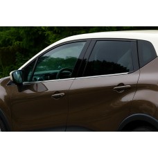 Окантовка вікон (4 шт, нерж) для Renault Captur 2013-2019 рр