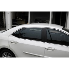 Верхня окантовка (4 шт, нерж) для Toyota Corolla 2013-2019 рр