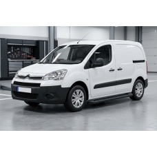Бокові пороги Allmond Black (2 шт., алюміній) для Citroen Berlingo 2008-2018 рр