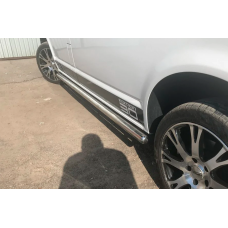 Бічні труби (2 шт., нерж) 60мм, Довга база для Volkswagen T5 Transporter 2003-2010 рр